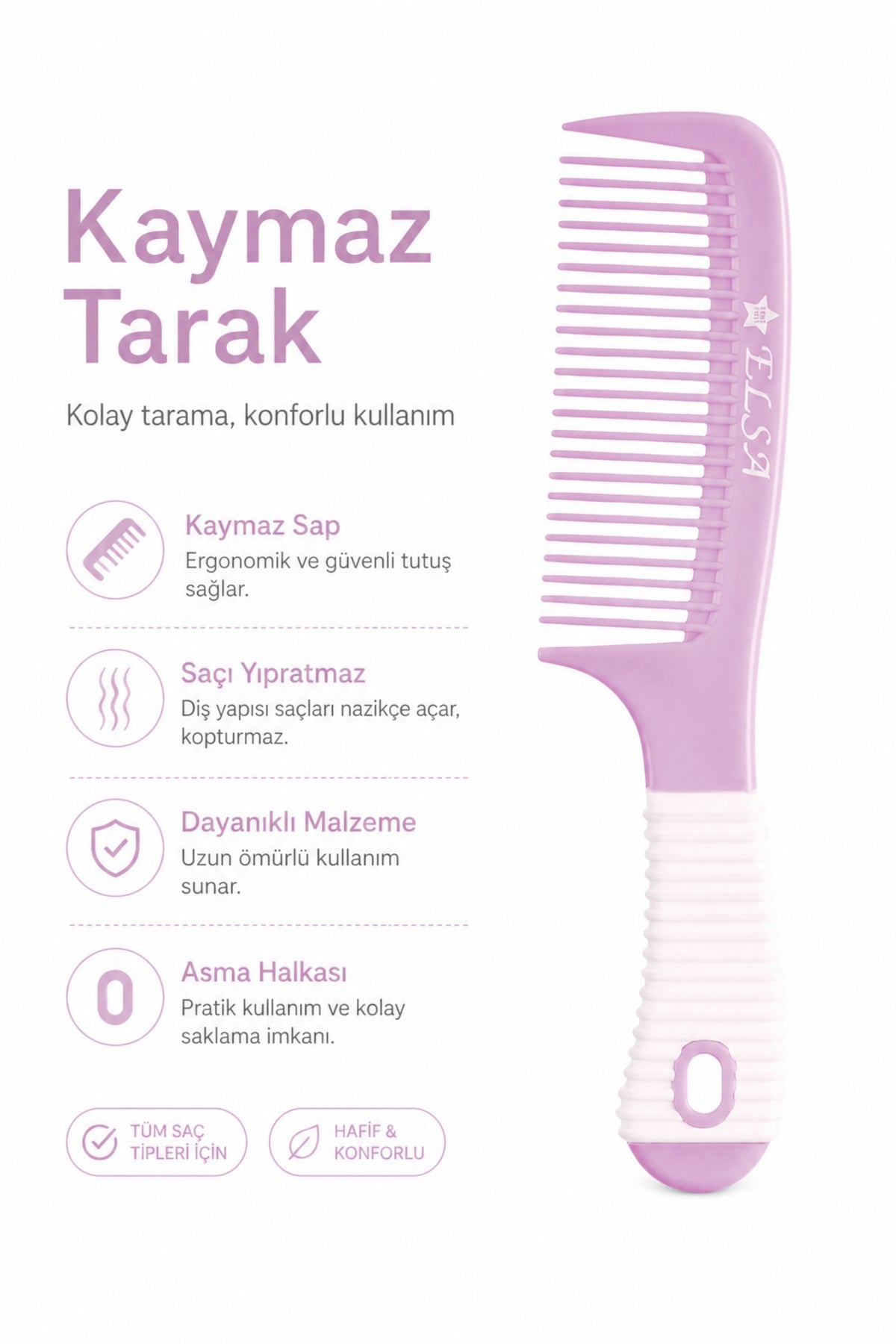 Professional 1058 Kaymaz Tarak 3X Krepe Tarak Hediyeli