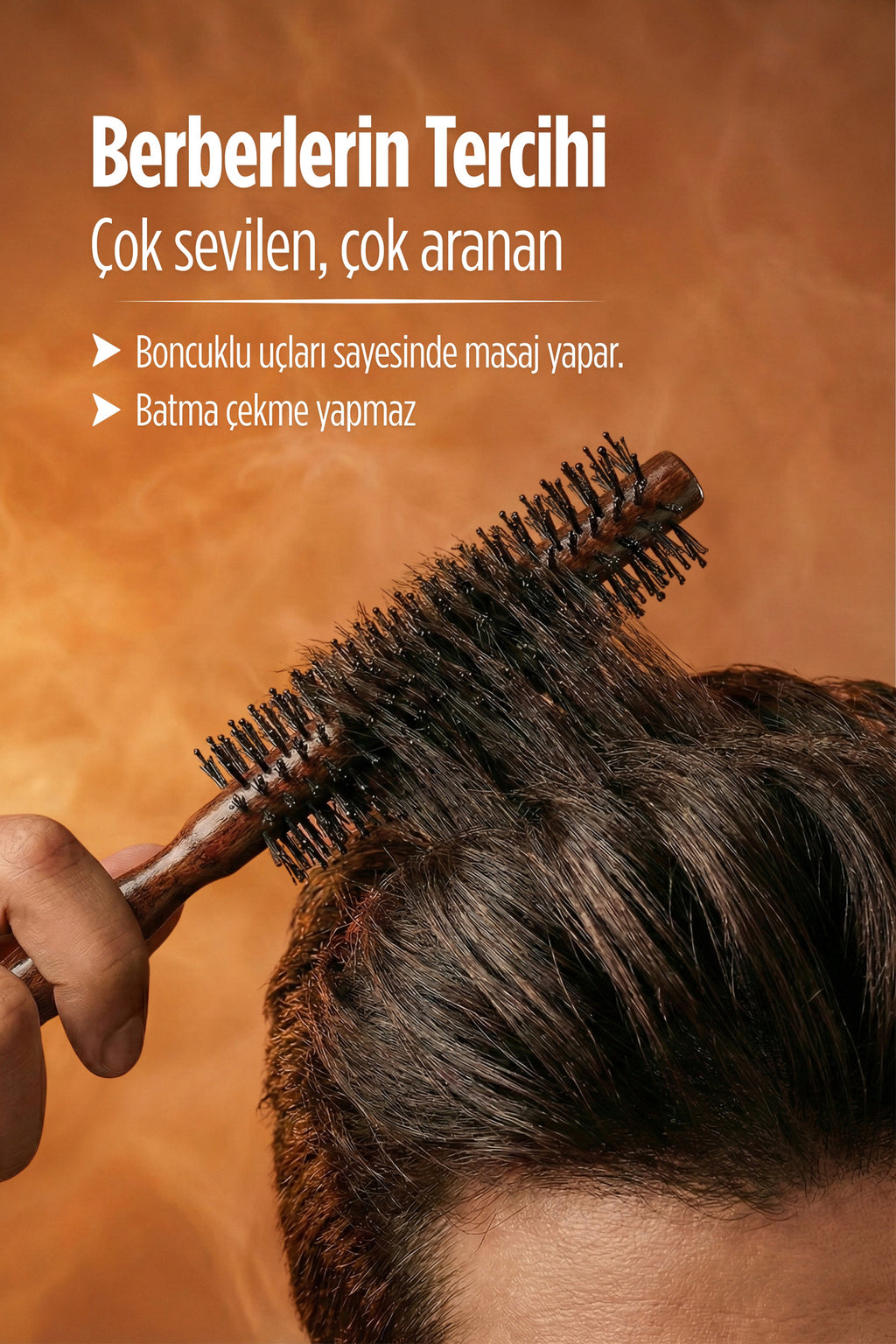 Professional 007 İnce Fön Isısına Dayanıklı Erkek Saç Fırçası