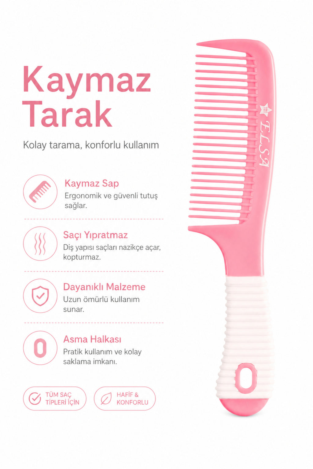 Professional 1058 Kaymaz Tarak 3X Krepe Tarak Hediyeli