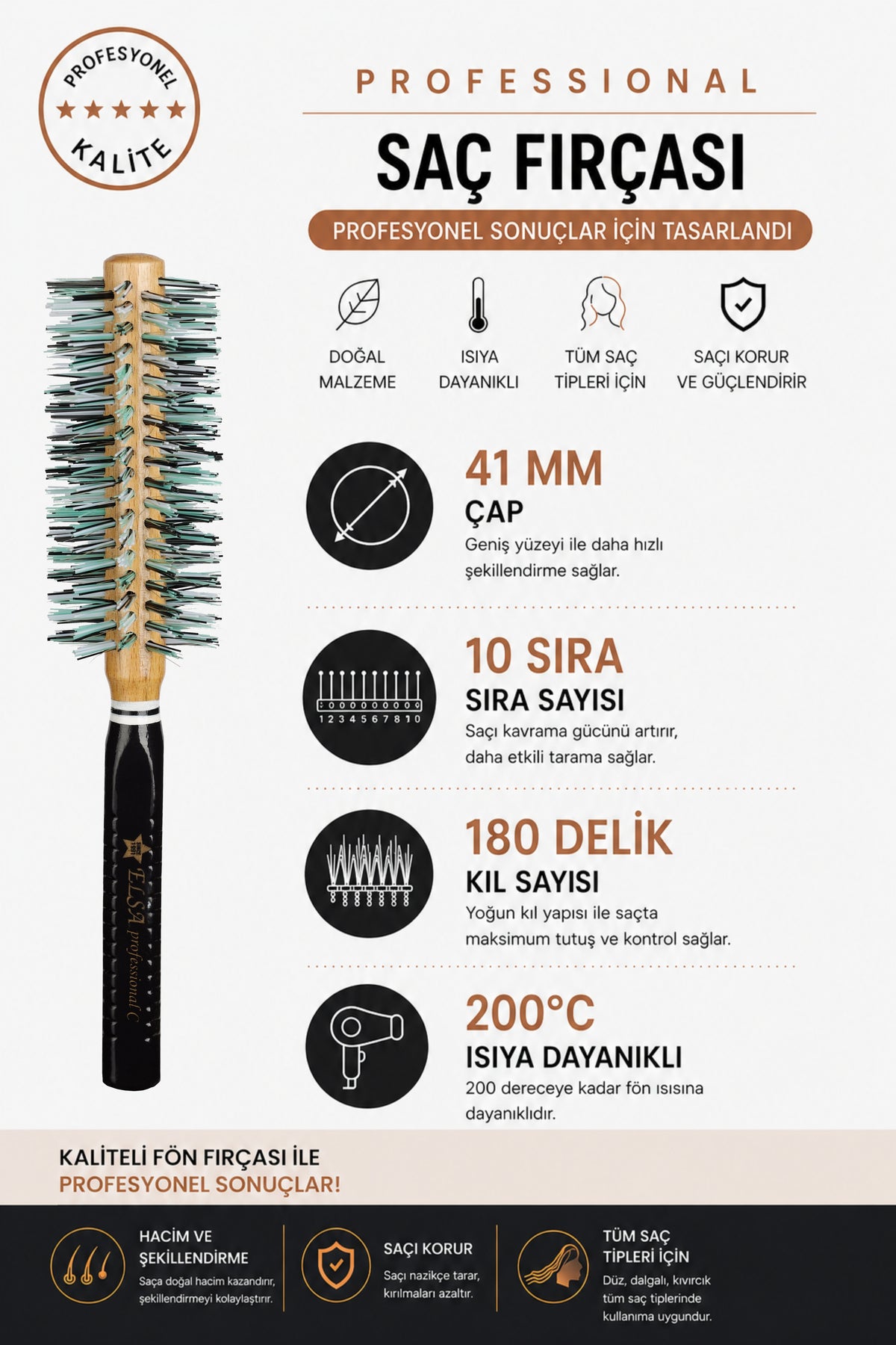 Professional 1929 3'lü Set Saç Fırçaları