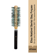Elsa Professional 1929C Natürel Saç Fırçası 41 mm – Profesyonel Fön Fırçası, Hacim Veren Yuvarlak Saç Fırçası