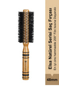 Professional 2012 Natürel Saç Fırçası 48 mm – Profesyonel Fön Fırçası, Hacim Veren Yuvarlak Saç Fırçası