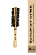 Elsa Professional 0.54 Natürel Saç Fırçası 43 mm – Profesyonel Fön Fırçası, Hacim Veren Yuvarlak Saç Fırçası