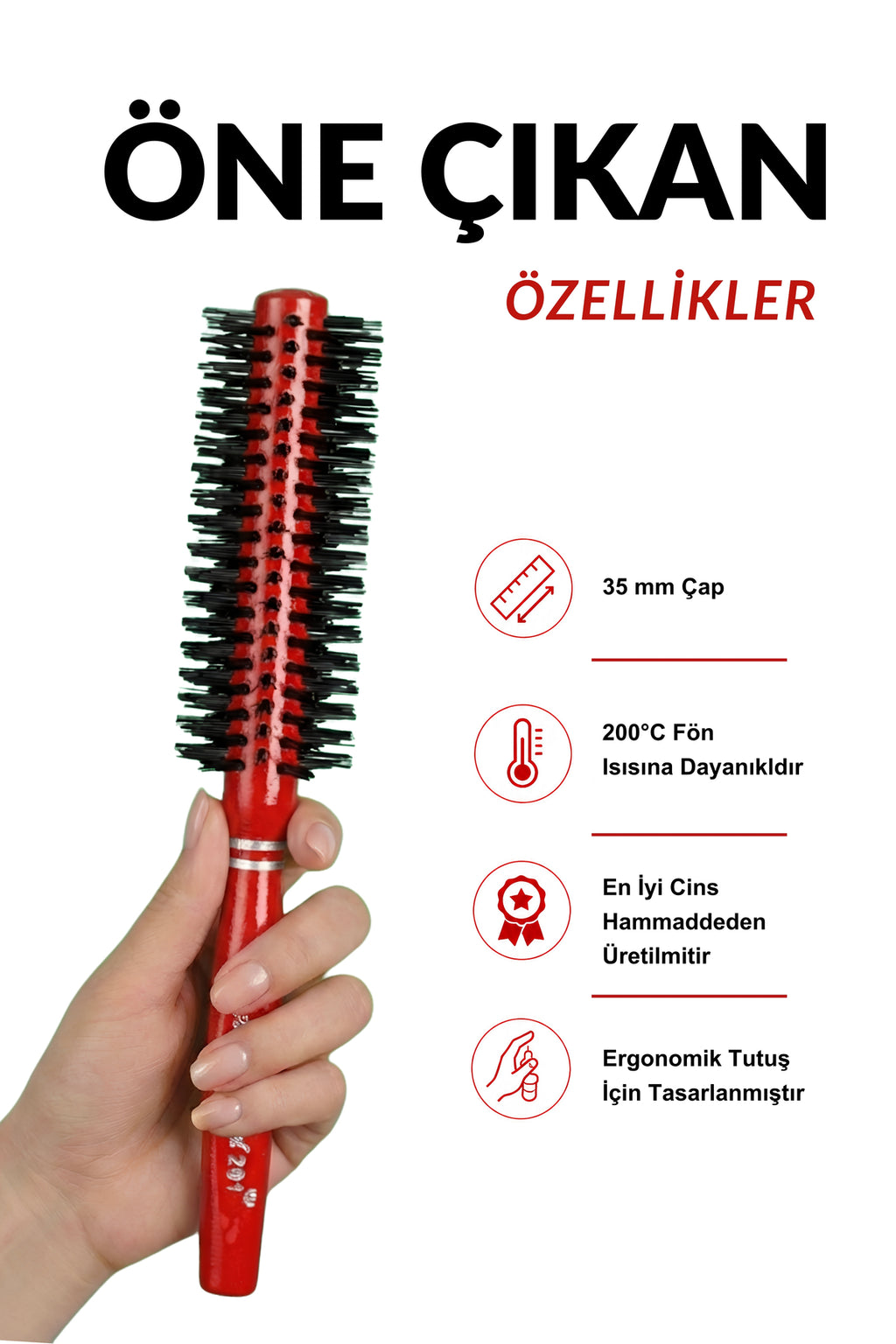 Professional 291 Kırmızı Saç Fırçası