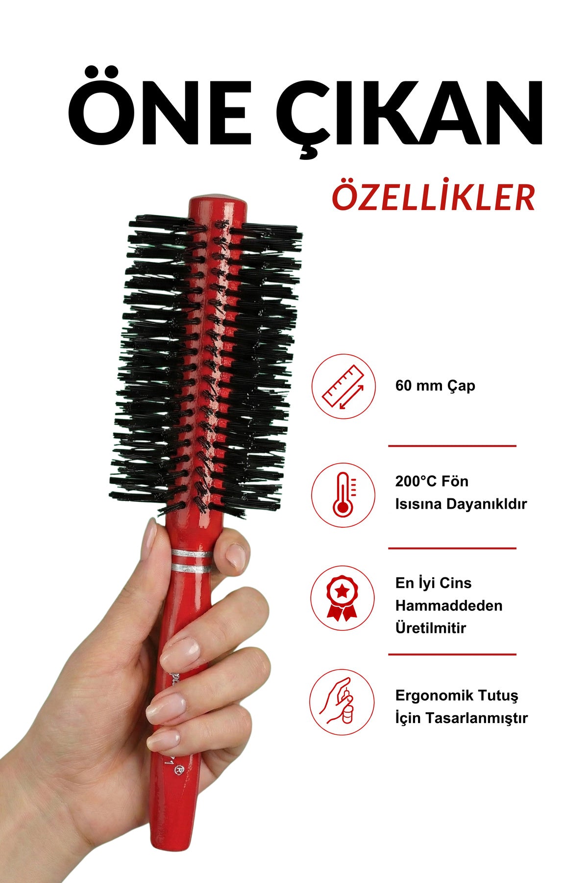 Professional 271 Kırmızı Saç Fırçası