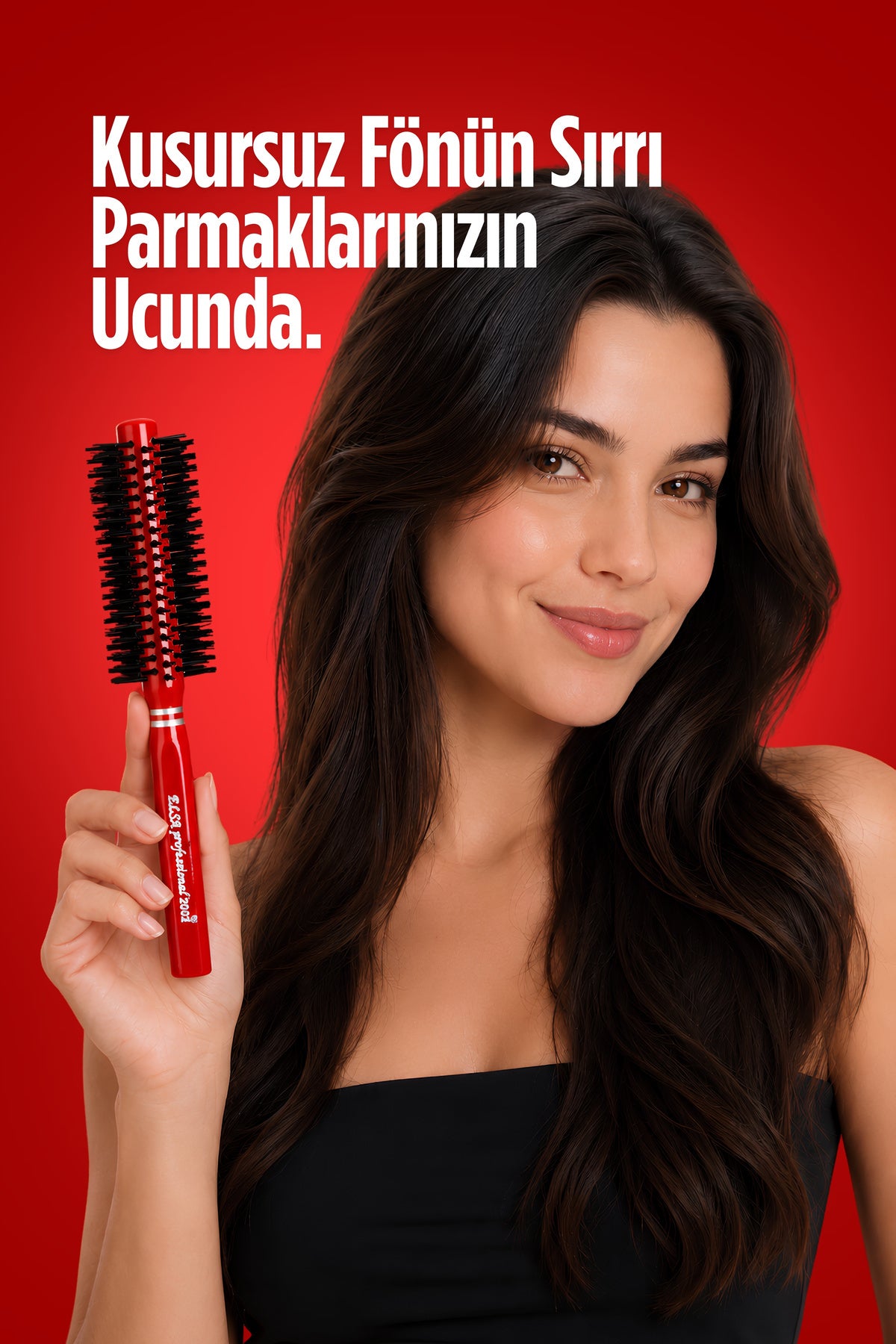 Professional 2002 Kırmızı Saç Fırçası