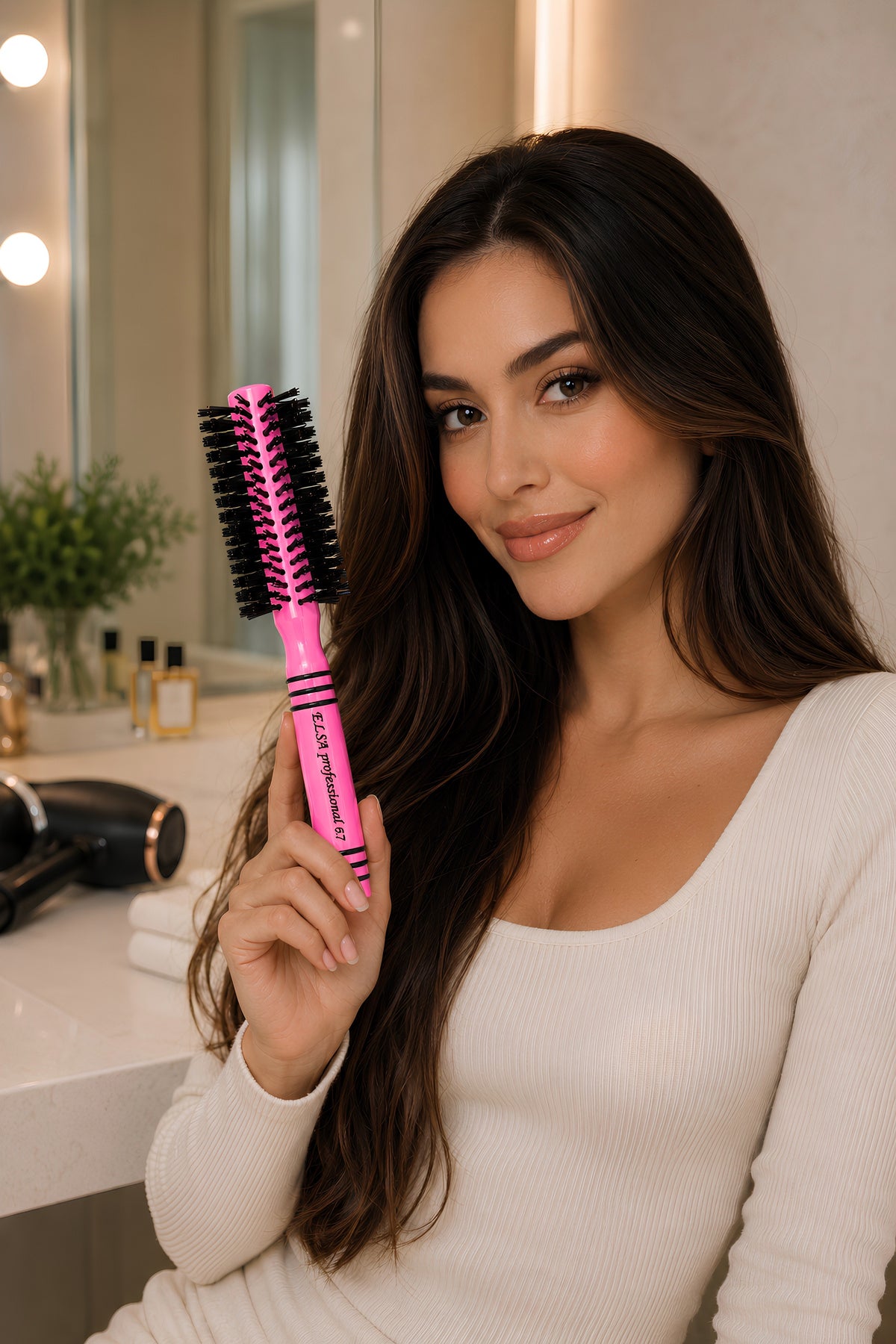 Professional 67 Pembe Saç Fırçası