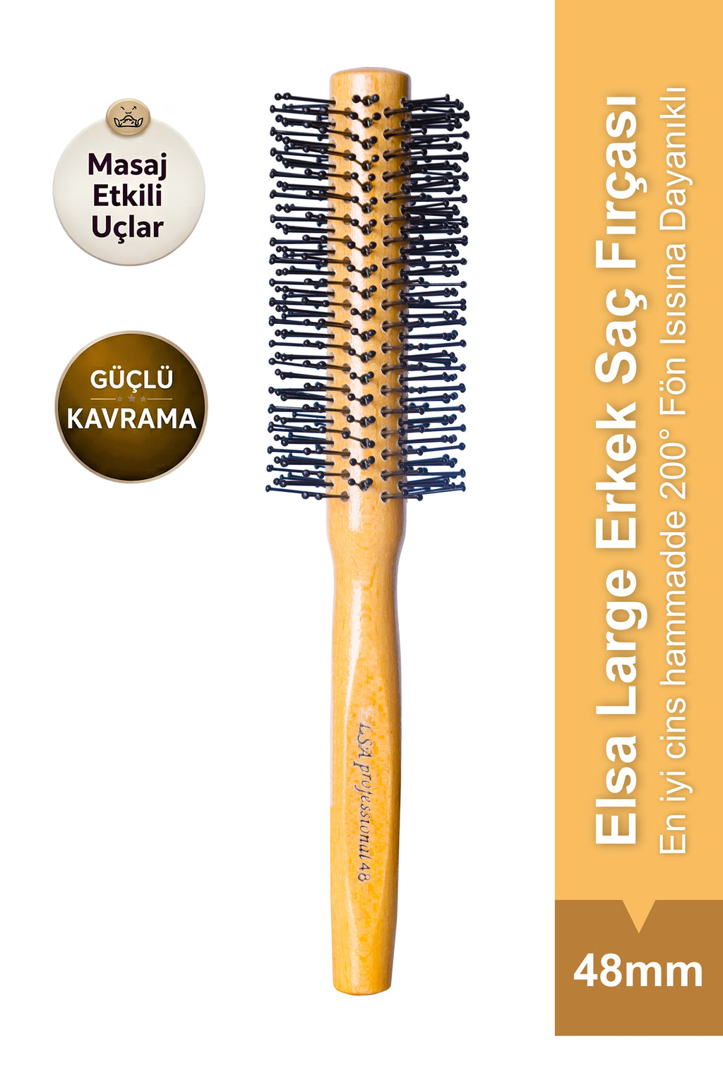 Professional 48 Naturel Erkek Saç Fırçası