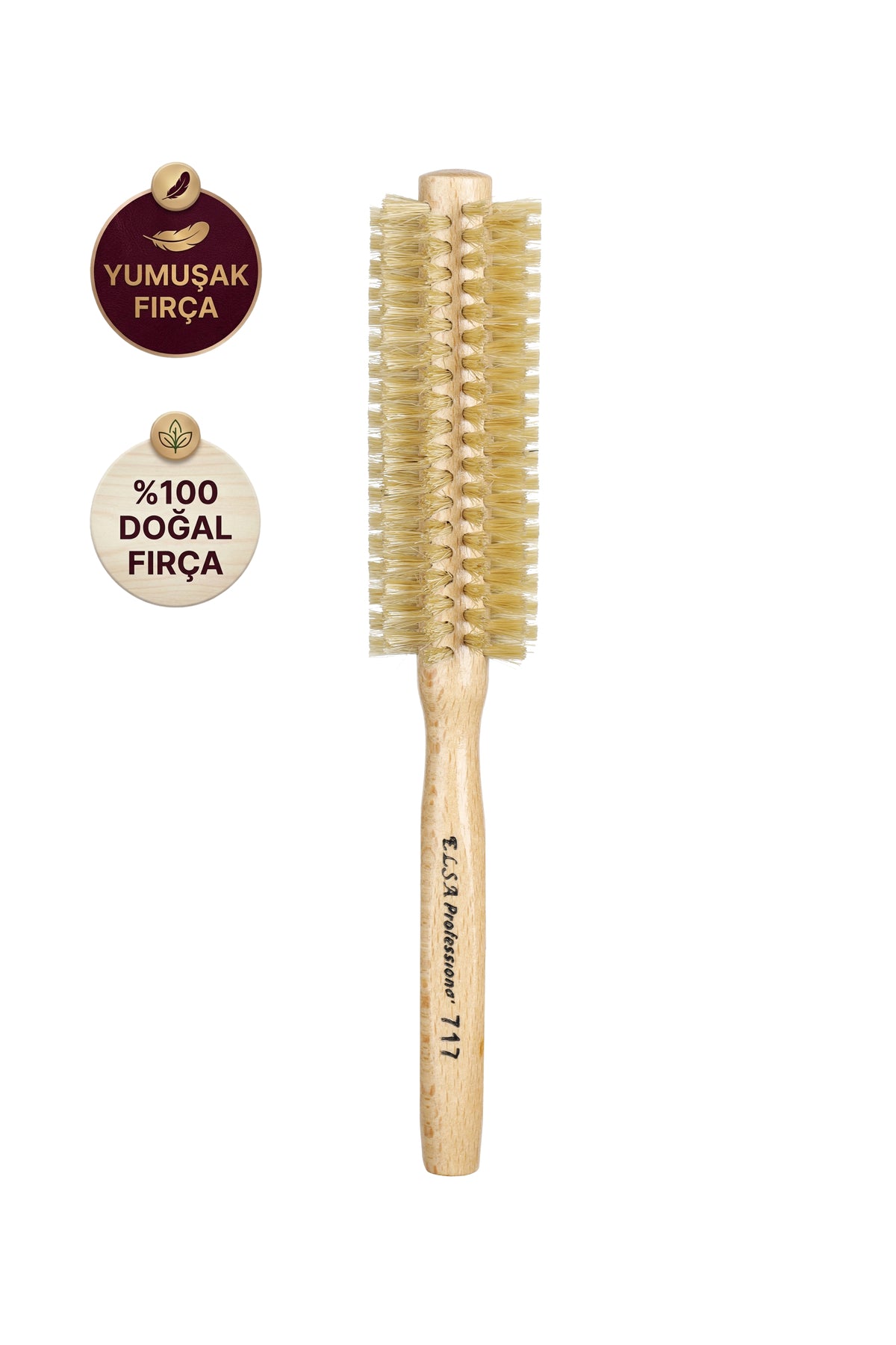 Professional 717 Doğal Saç Fırçası 48 mm – Doğal Fırçası, Hacim Veren Yuvarlak Saç Fırçası