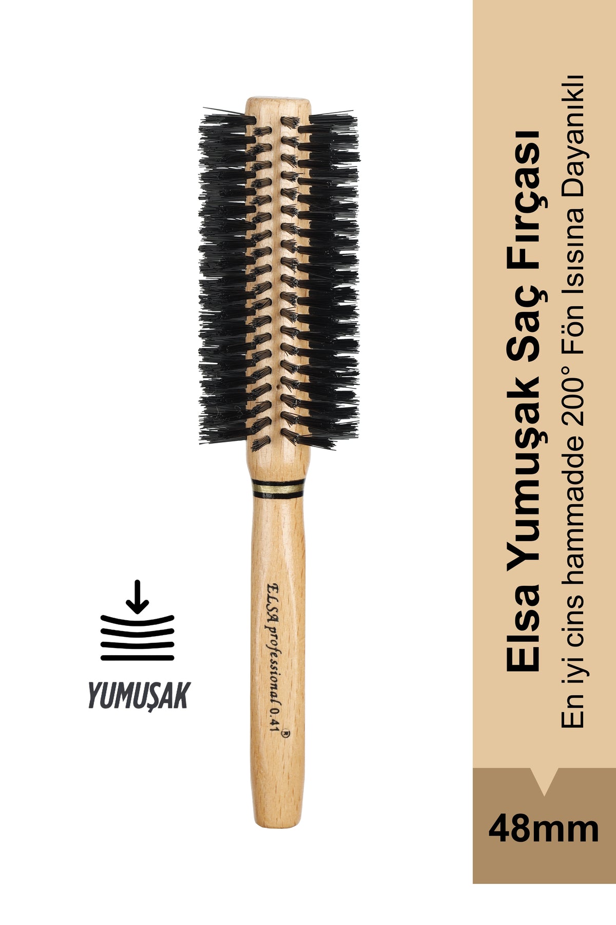 Elsa Professional 0.41 Natürel Yumuşak Saç Fırçası