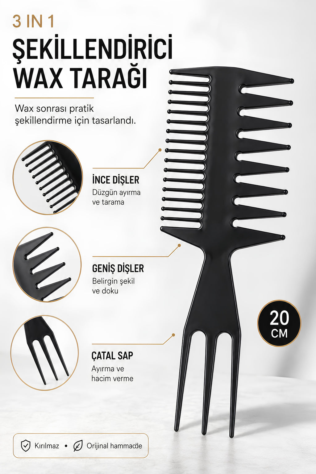 Professional 142 Wax Tarağı ve 143 Wax Tarağı Set