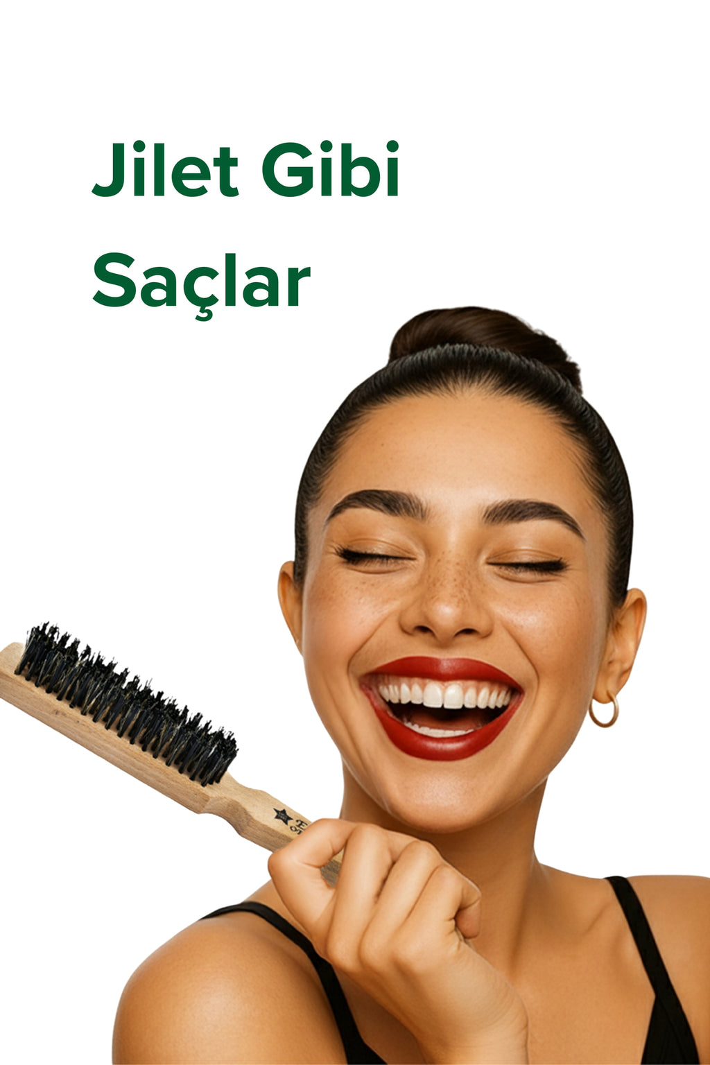 Professional Hair Wax Stick 75gr - Saç Sabitleyici ve 131 Organik Topuz Fırçası Sleek Bun 2'li Set