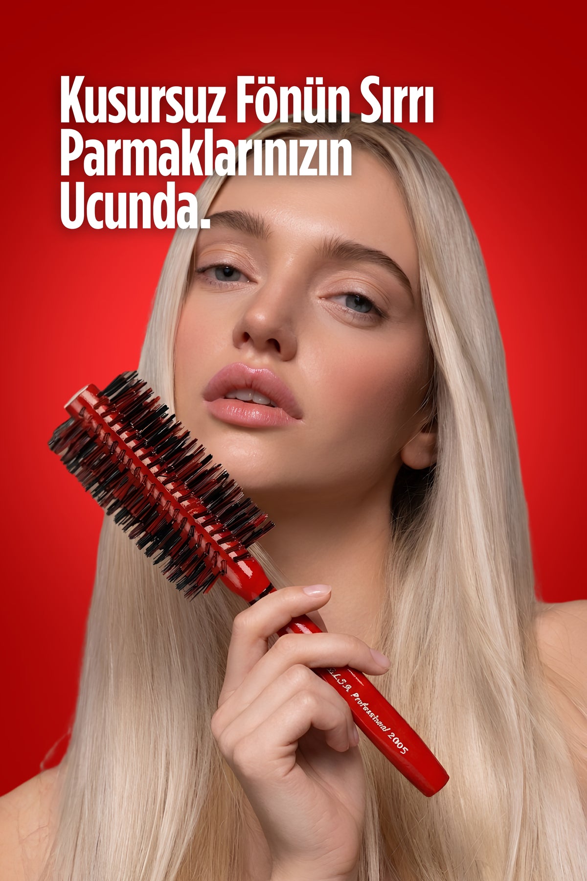 Professional 2005 Kırmızı Saç Fırçası