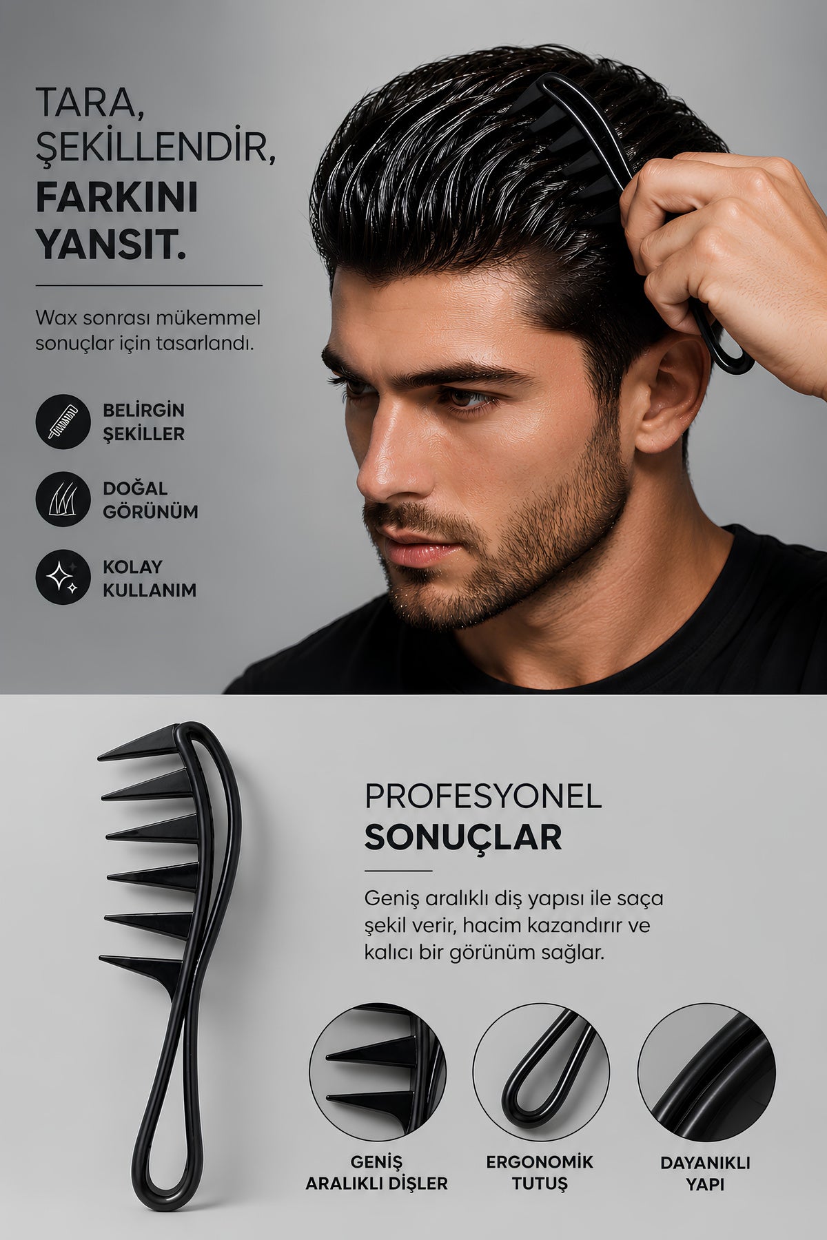 Professional 142 Wax Tarağı Şekillendirme Tarağı