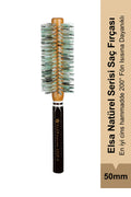 Elsa Professional 1929B Natürel Saç Fırçası 48 mm – Profesyonel Fön Fırçası, Hacim Veren Yuvarlak Saç Fırçası
