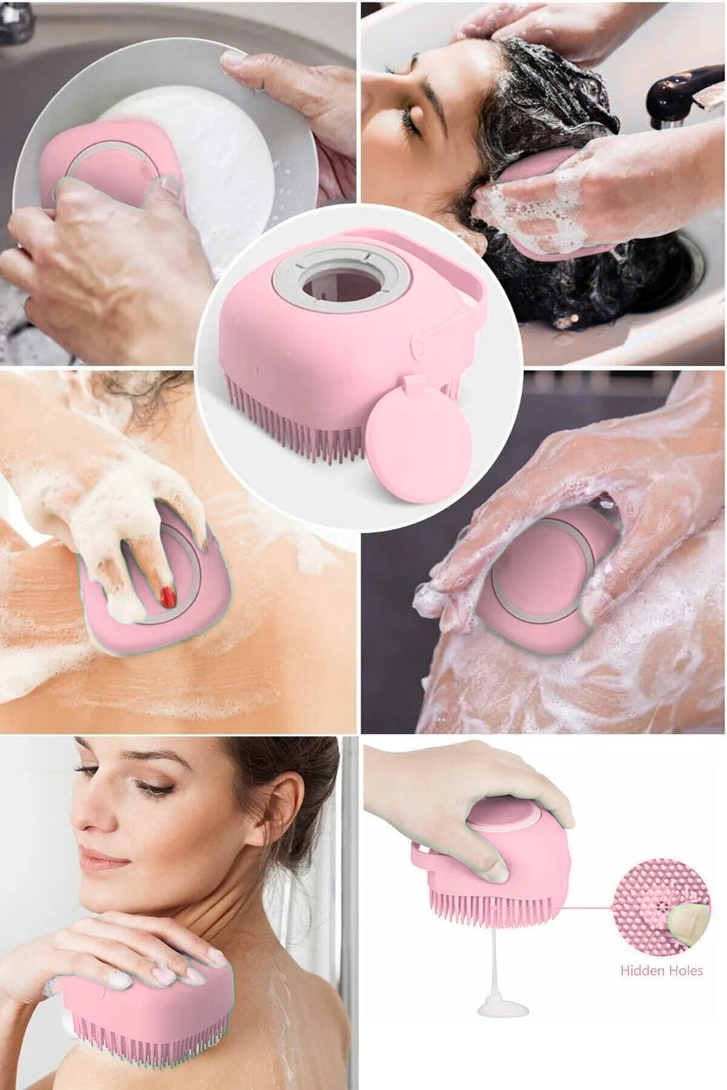 Professional Yumuşak Silikon Malzemeli Esnek Jel Hazneli Masaj Fon Etkili Banyo Vücut Temizleme