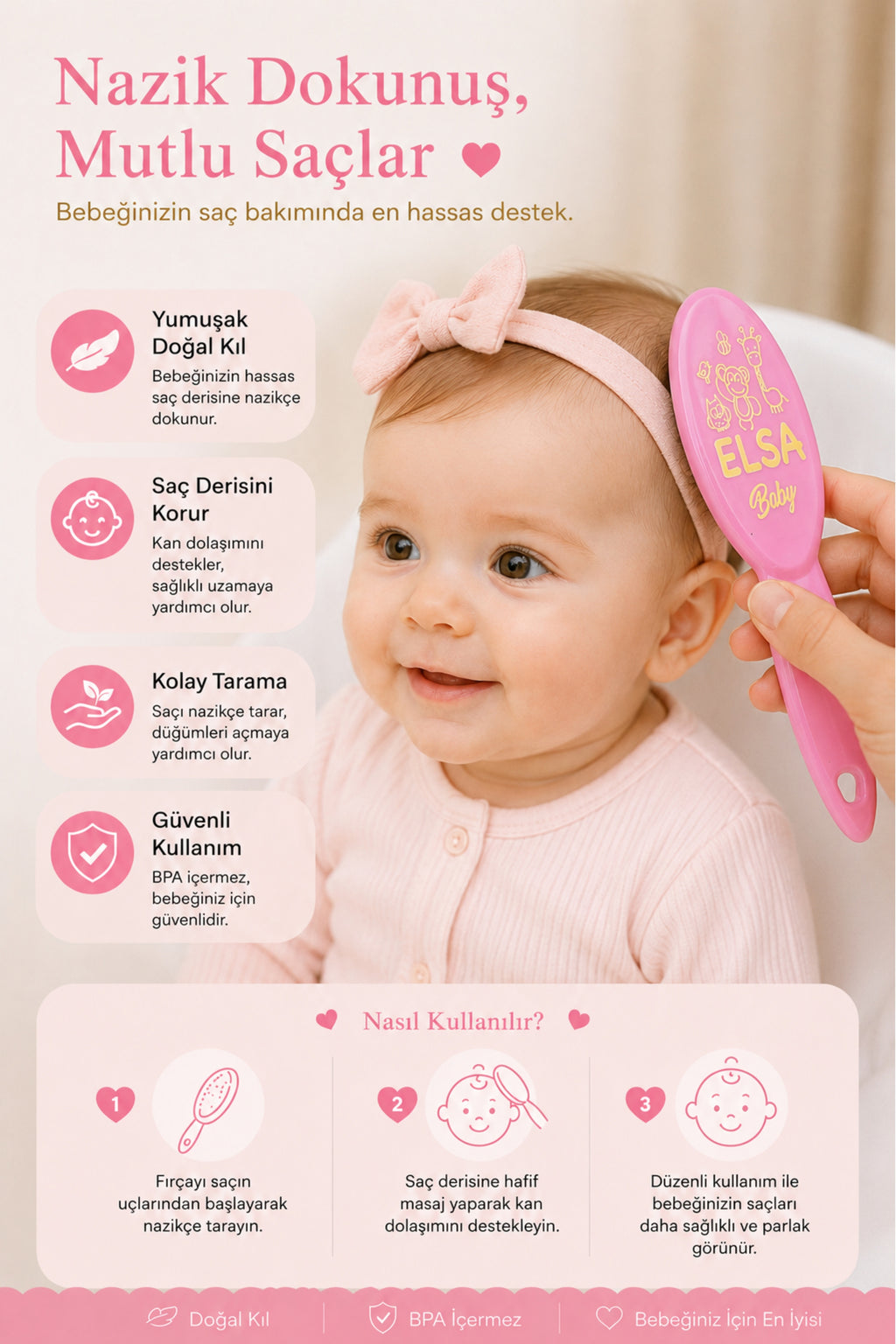 Professional Pembe Bebek Fırçası