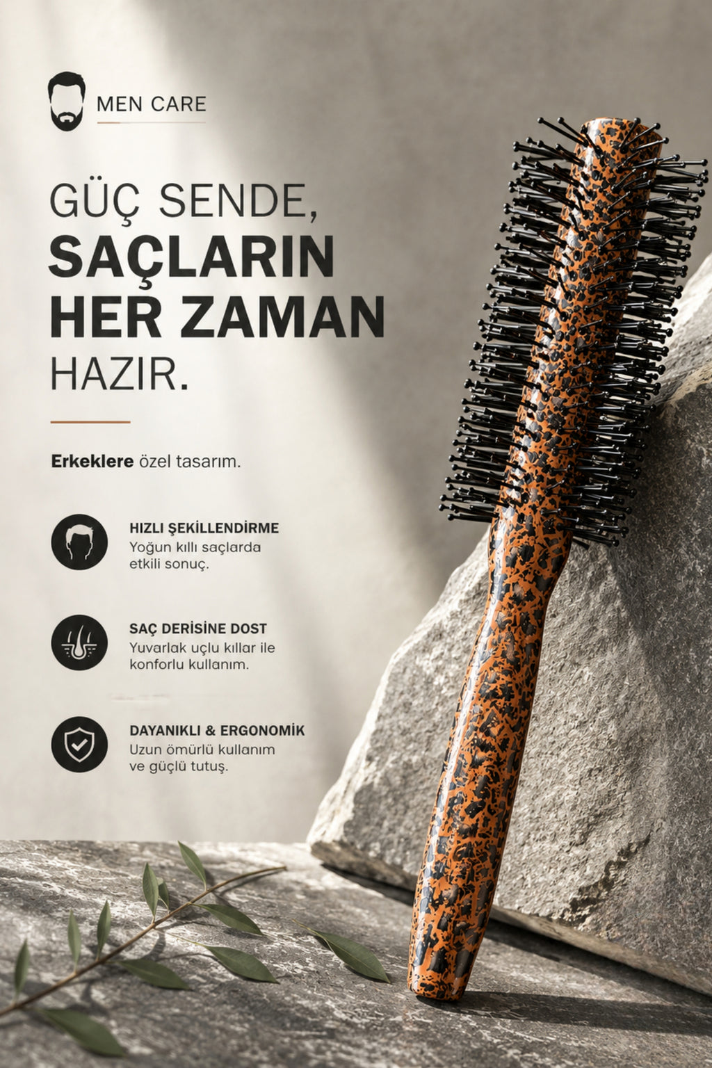 Professional 0.48 Kobra Erkek Saç Fırçası
