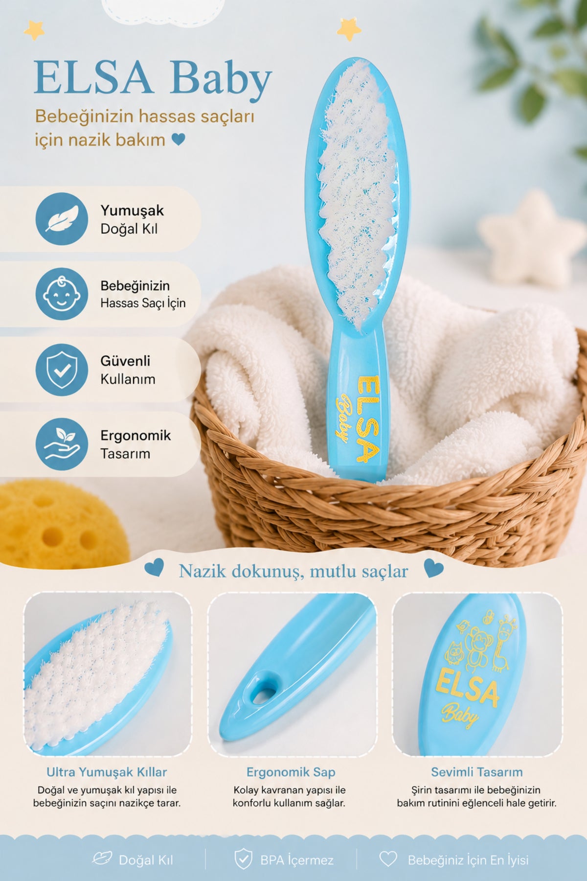 Professional Mavi Bebek Fırçası