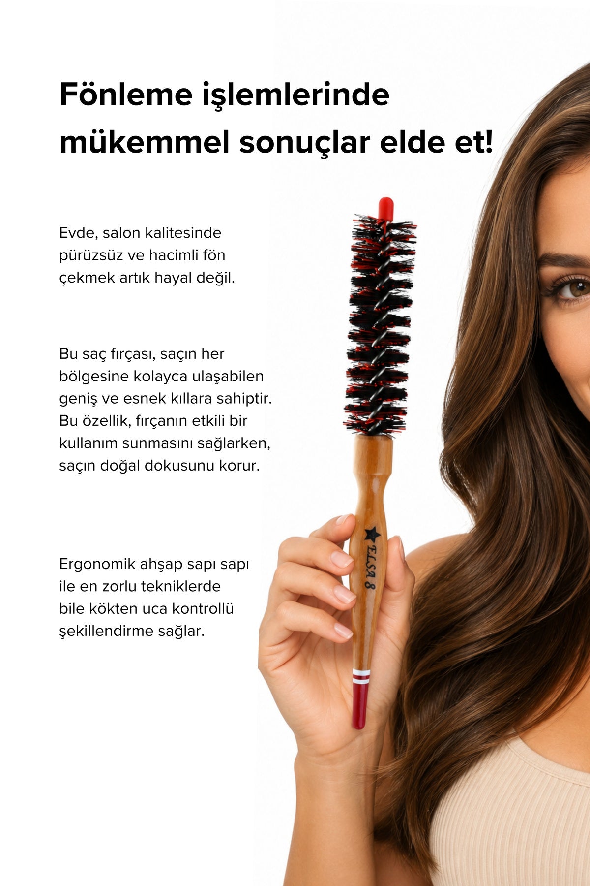 Professional 8 Ince Saç Fırçası