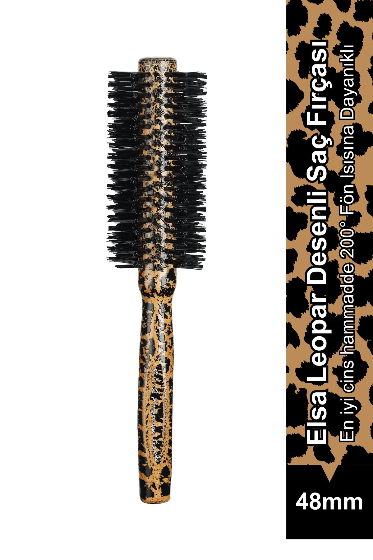 Professional 0.66 Leopar Desenli Saç Fırçası