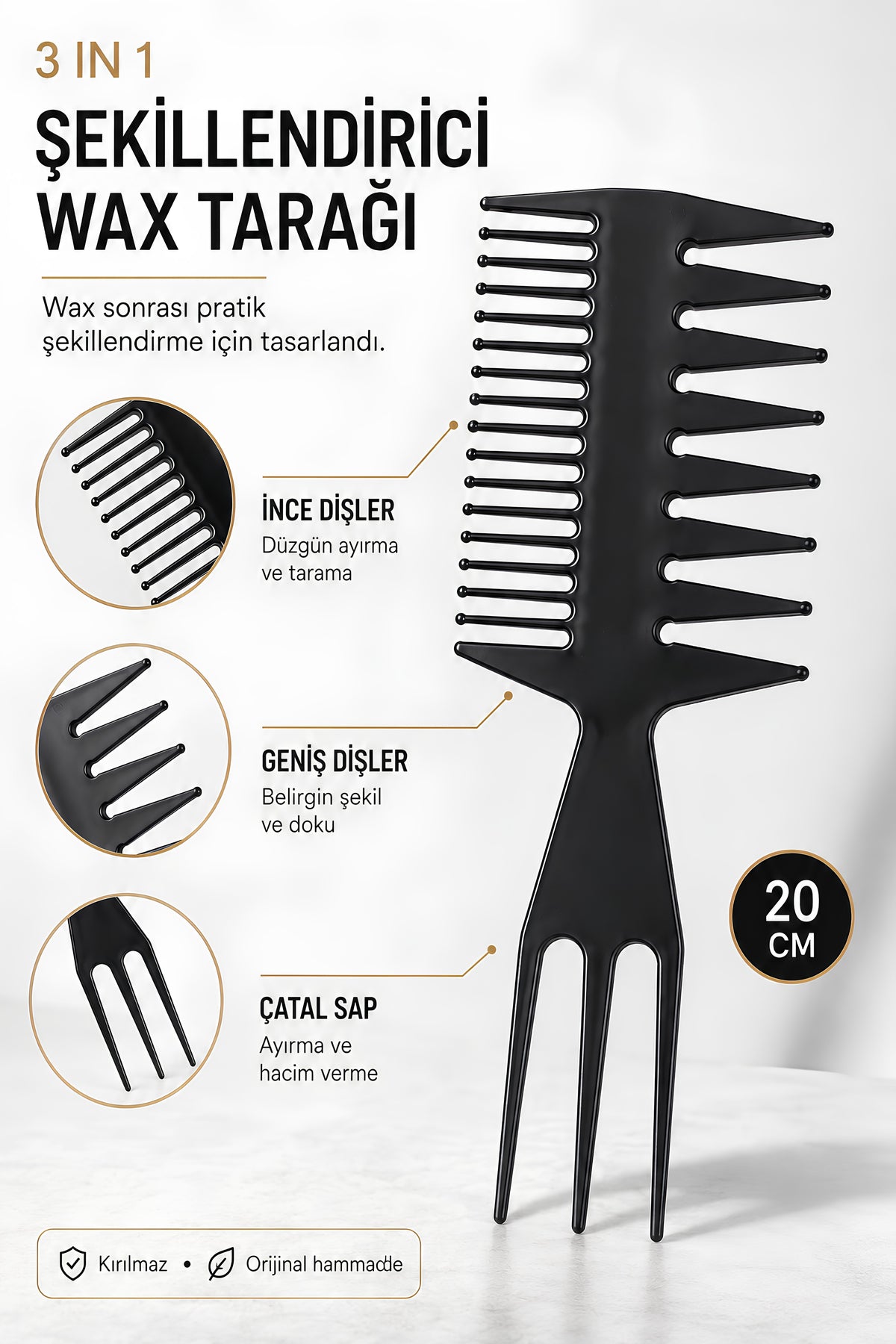 Professional 143 Wax Tarağı Şekillendirme Tarağı