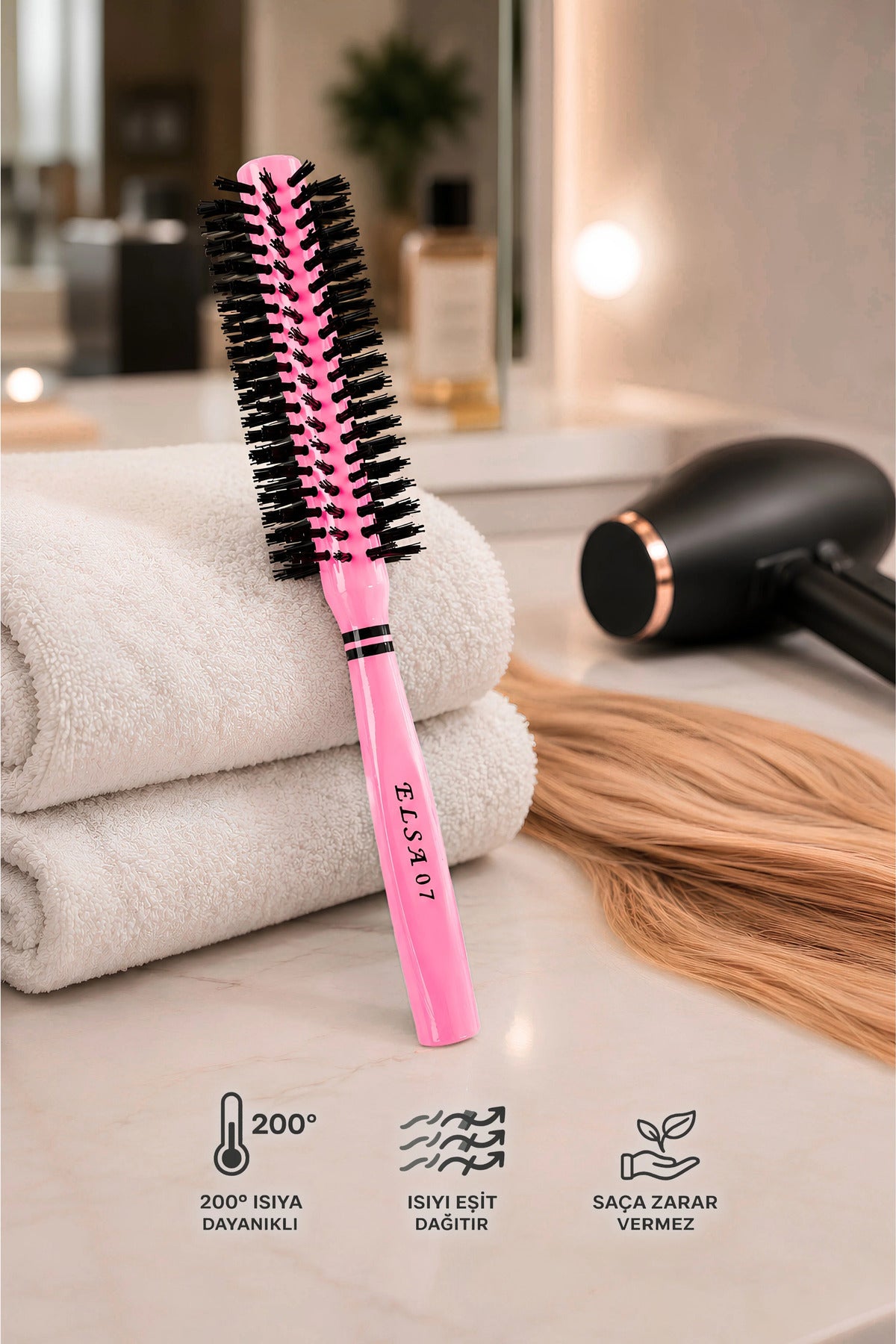 Professional 07 Pembe Saç Fırçası
